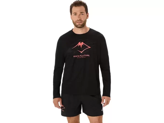 Bluzka z długim rękawem i logo FUJITRAIL