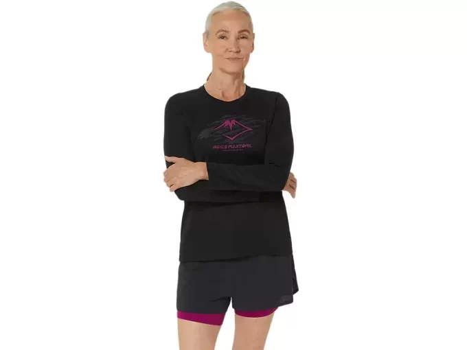 Bluzka z długim rękawem i logo FUJITRAIL