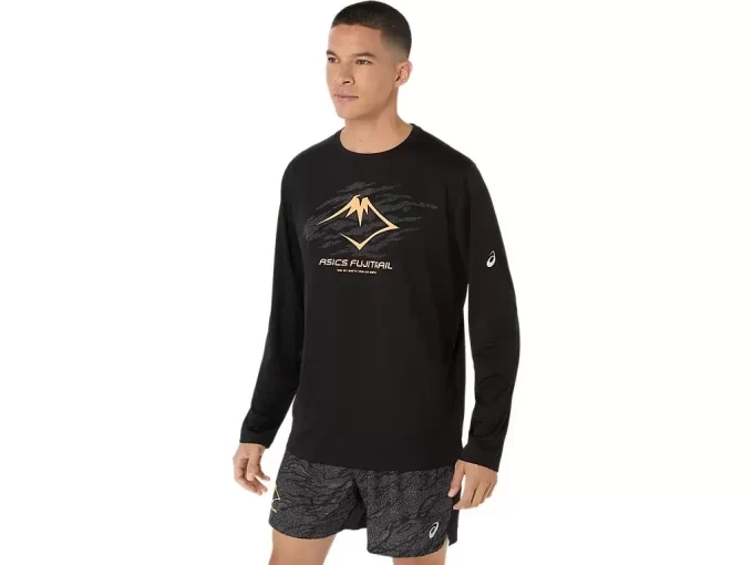 Bluzka z długim rękawem i logo FUJITRAIL