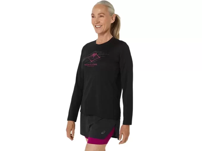 Bluzka z długim rękawem i logo FUJITRAIL