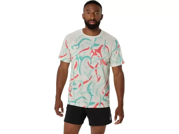 BLUZKA Z KRÓTKIM RĘKAWEM Z NADRUKIEM ROAD ALL OVER BLUZKA Z KRÓTKIM RĘKAWEM Z NADRUKIEM ROAD ALL OVER