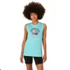 DAMSKA KOSZULKA ASICS SUN IN THE SKY Z NAPISEM MUSCLE TEE
