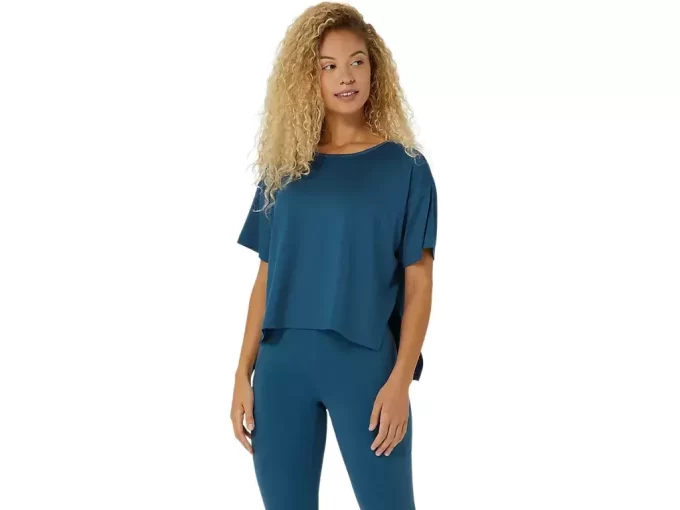 ELASTYCZNA BLUZA Z KRÓTKIM RĘKAWEM ELASTYCZNA BLUZA Z KRÓTKIM RĘKAWEM