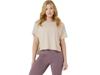 ELASTYCZNA BLUZA Z KRÓTKIM RĘKAWEM