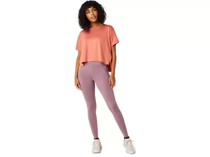 ELASTYCZNA BLUZA Z KRÓTKIM RĘKAWEM