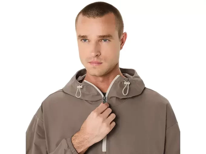 KURTKA Z PODWÓJNEGO SPLOTU, LUŹNA, ZAKŁADANA PRZEZ RĘKAW KURTKA Z PODWÓJNEGO SPLOTU, LUŹNA, ZAKŁADANA PRZEZ RĘKAW