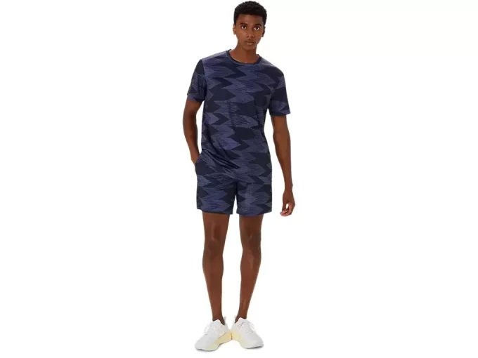 SEZONOWA BLUZKA Z KRÓTKIM RĘKAWEM Z NADRUKIEM NA CAŁEJ POWIERZCHNI