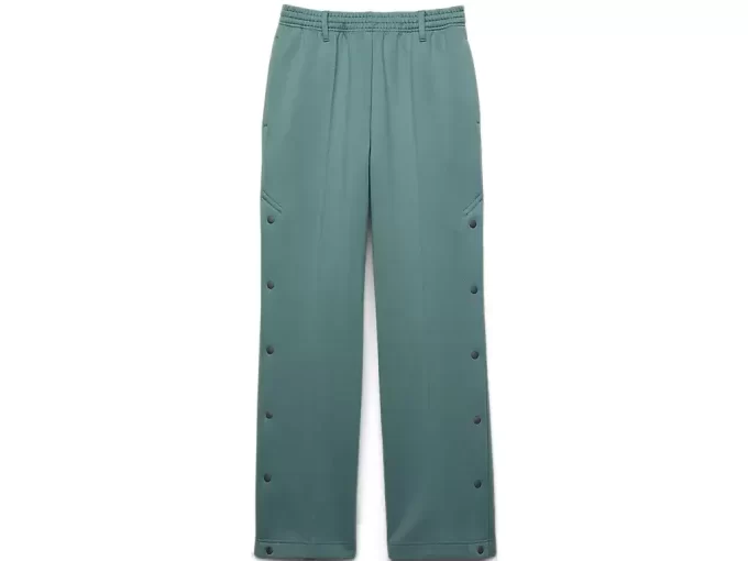 Spodnie dzianinowe z zatrzaskami z boku